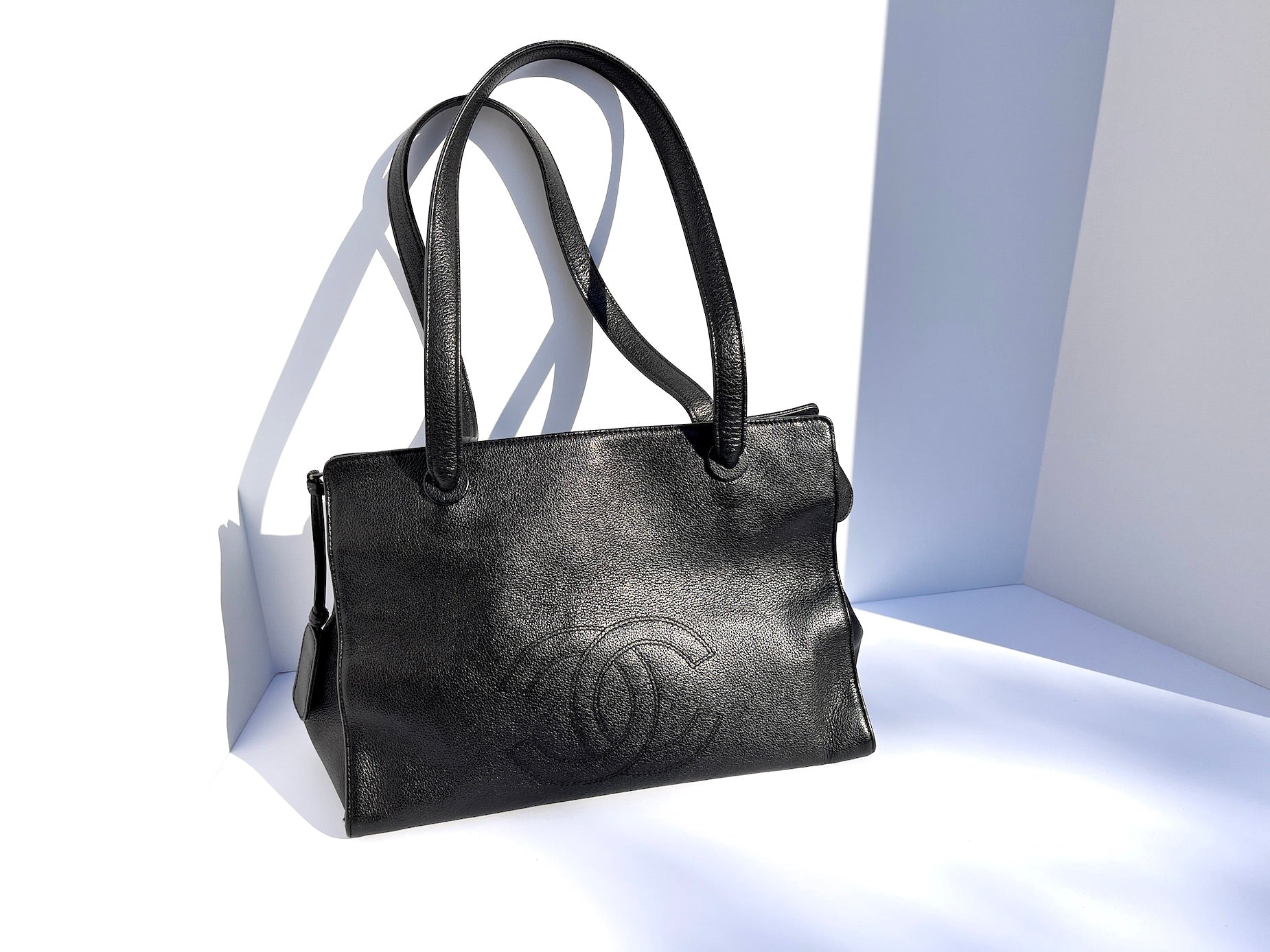 Chanel Black Caviar Timeless 1996 CC Tote