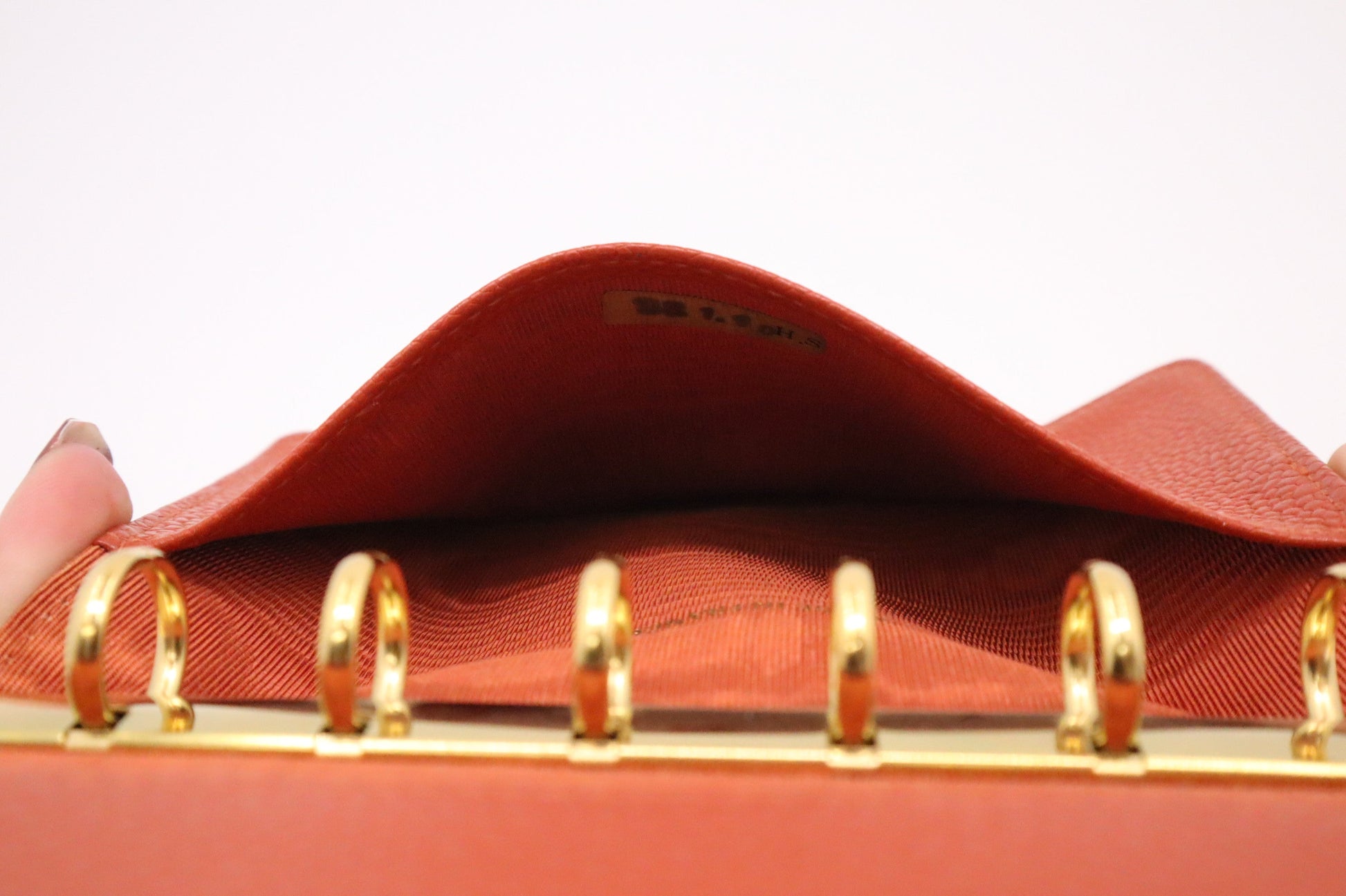 Chanel Agenda Caviar Orange PM Leather Handbag