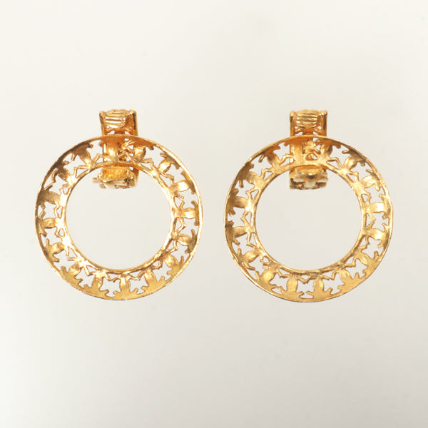 Chanel 1990 Made Coco Mark Hoop Earrings