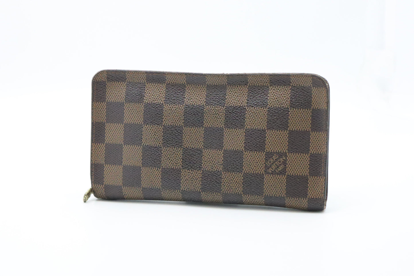 Louis Vuitton Zip Ebene Damier Canvas Wallet Case