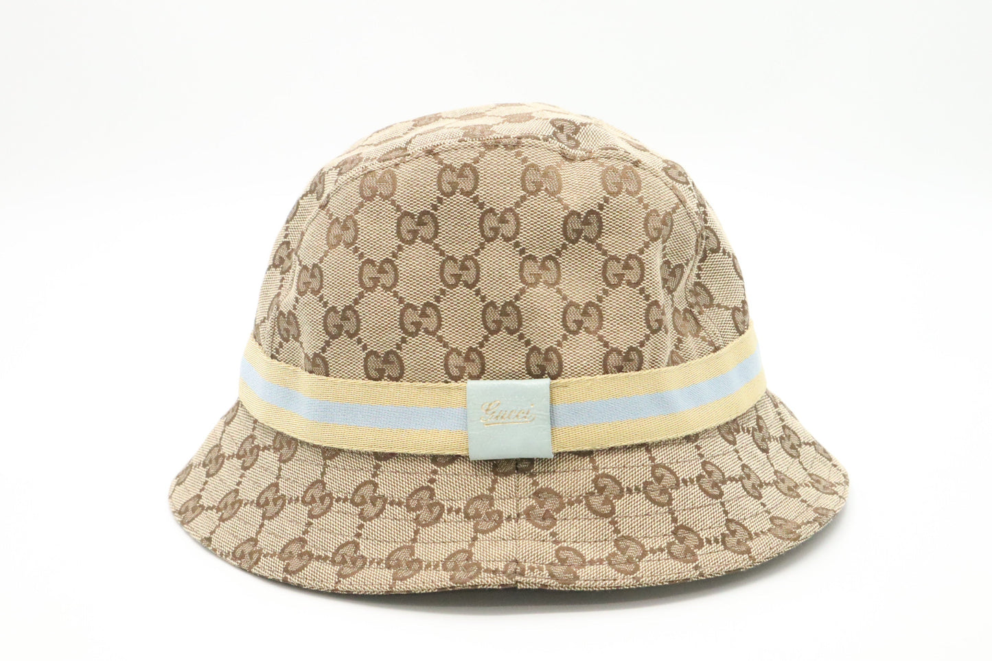 Gucci Bucket Beige Brown Canvas Hat
