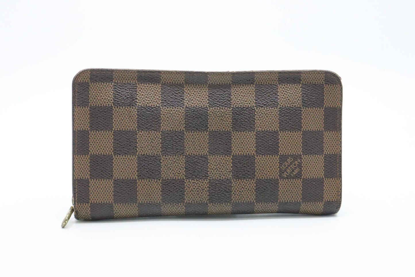 Louis Vuitton Zip Ebene Damier Canvas Wallet Case