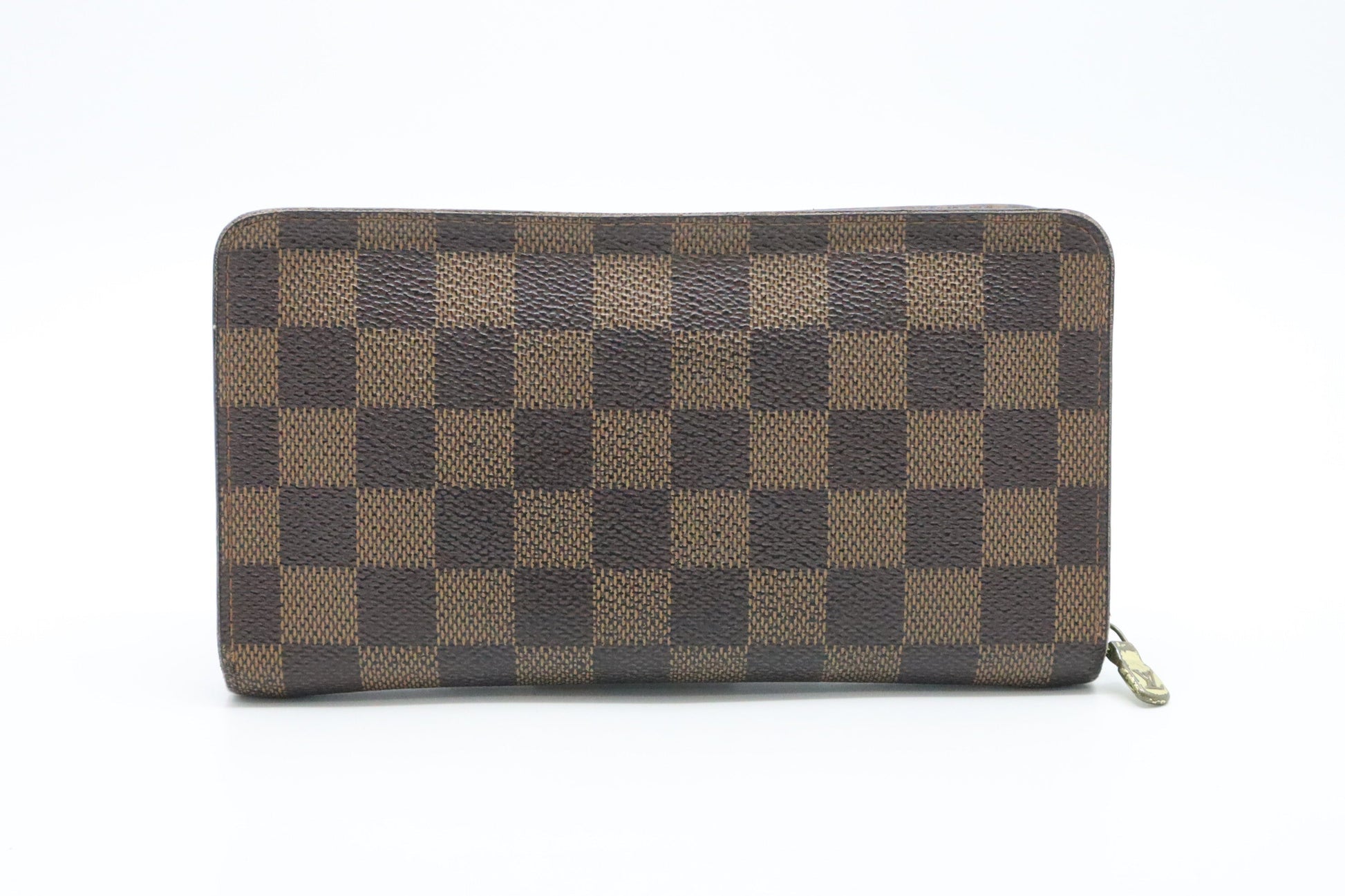 Louis Vuitton Zip Ebene Damier Canvas Wallet Case