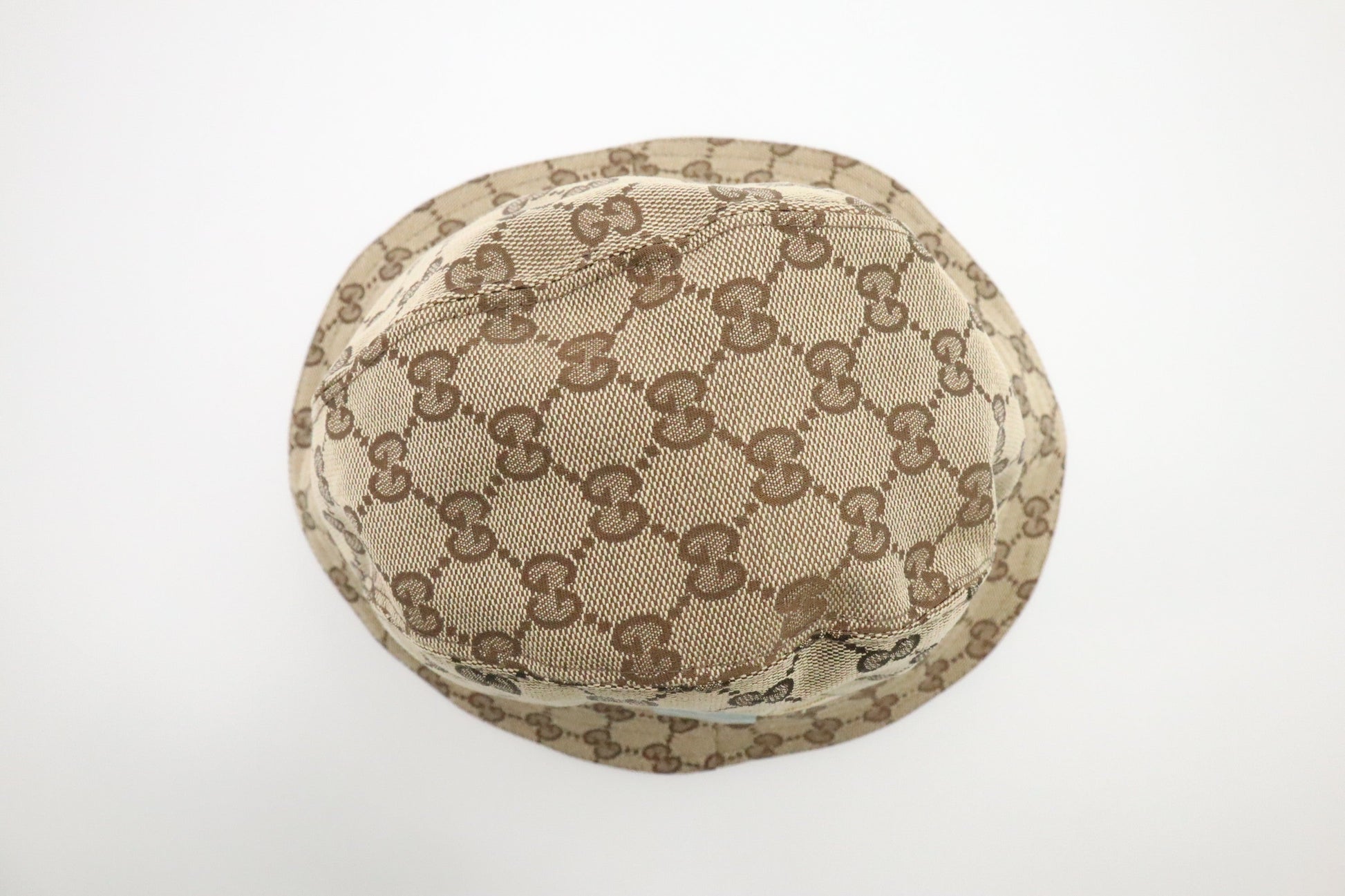 Gucci Bucket Beige Brown Canvas Hat