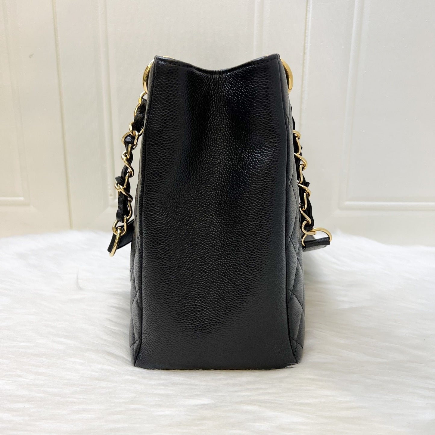 Chanel Grand Shopping Tote Gst in Black Caviar and Ghw