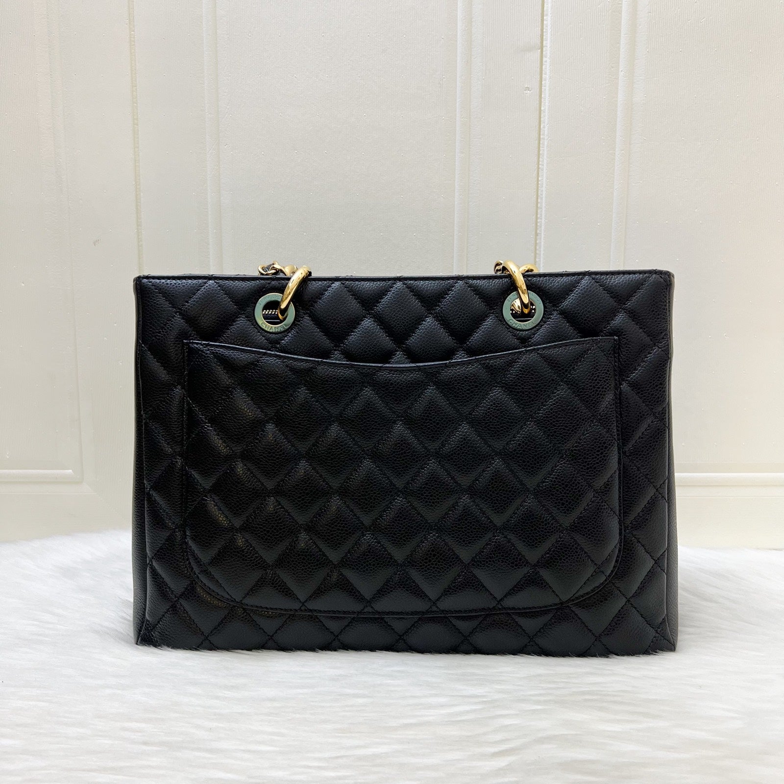 Chanel Grand Shopping Tote Gst in Black Caviar and Ghw