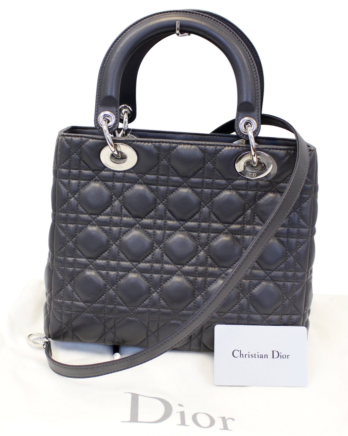 Dior Cannage Lambskin Lady Bag Leather Quilted Travel Bag