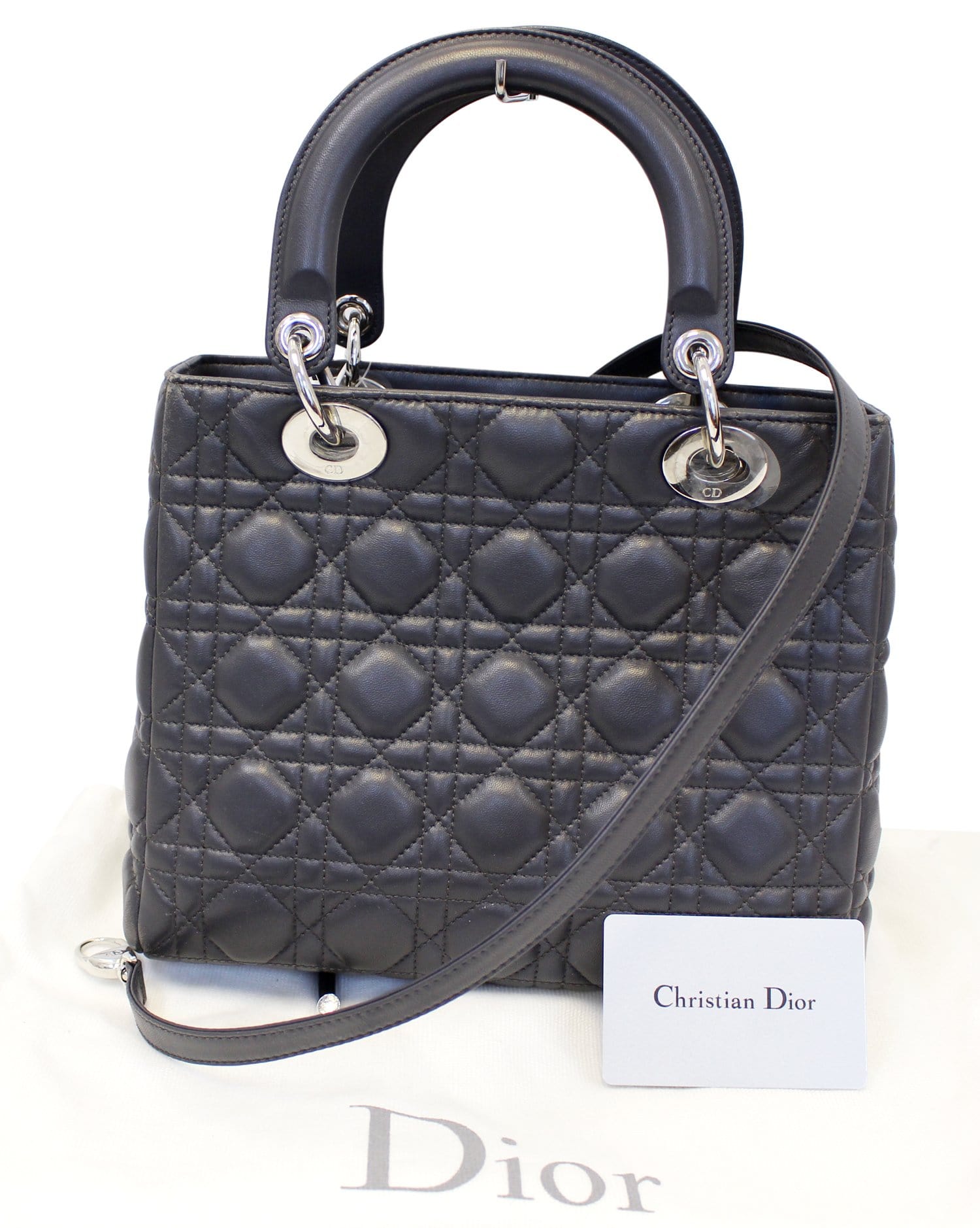 Dior Cannage Lambskin Lady Bag Leather Quilted Travel Bag