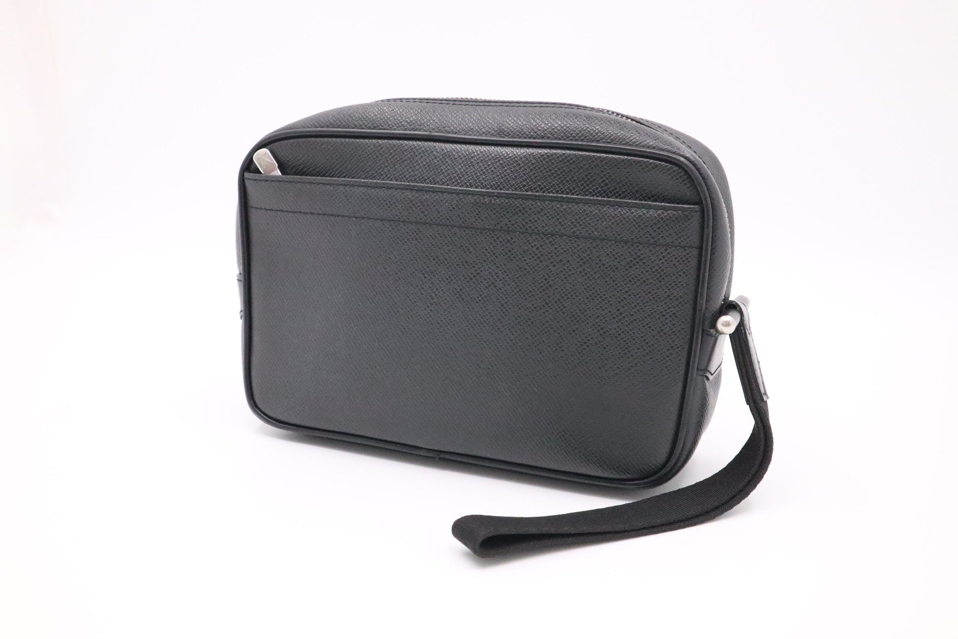 Louis Vuitton Wrist Dark Taiga Grey Leather Handbag