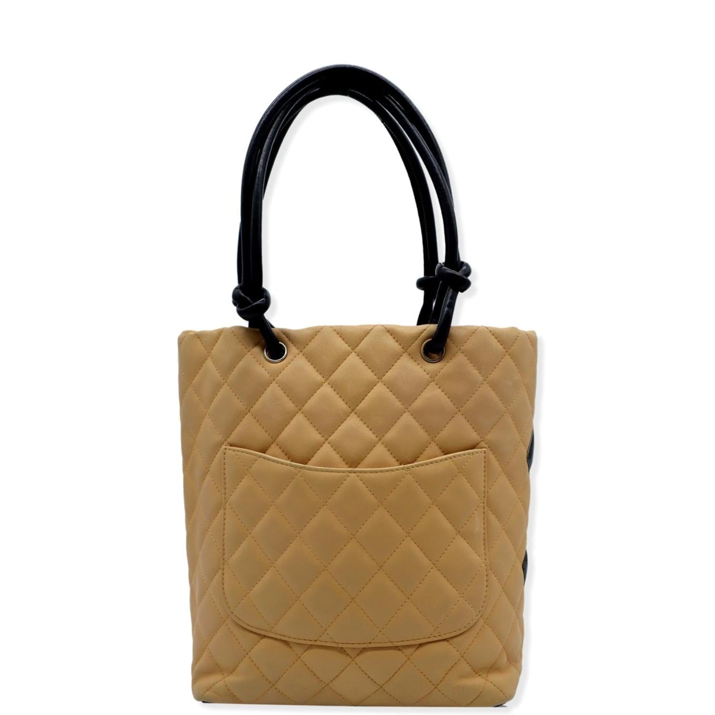Chanel Cambon Ligne Quilted Beige Travel Bag