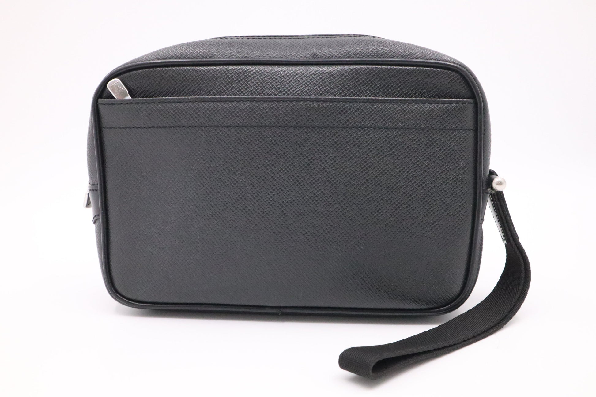 Louis Vuitton Wrist Dark Taiga Grey Leather Handbag