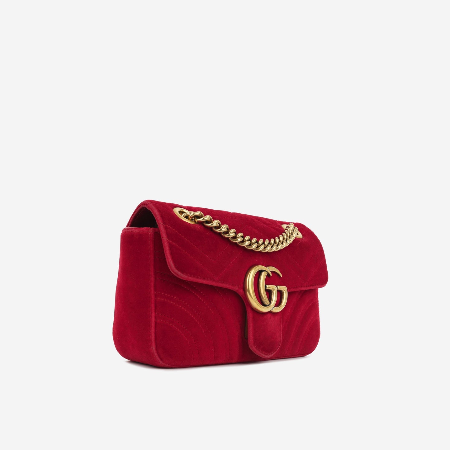 Gucci Marmont Velvet Shoulder Bag Mini Handbag Ghw