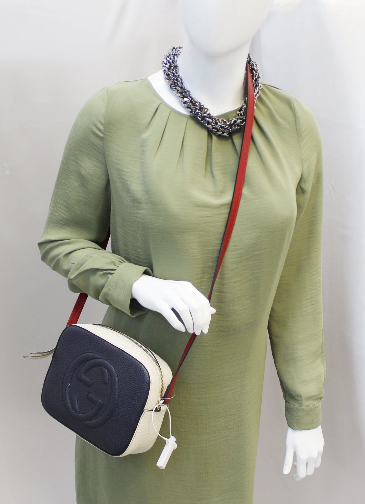 Gucci Soho Navy Crossbody Shoulder Bag Leather Crossbody Bag