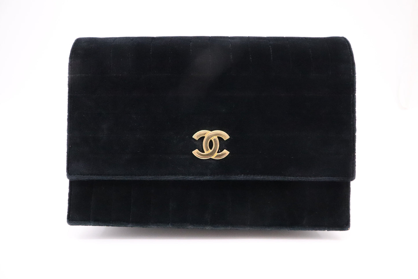 Chanel Velvet Black Shoulder Bag