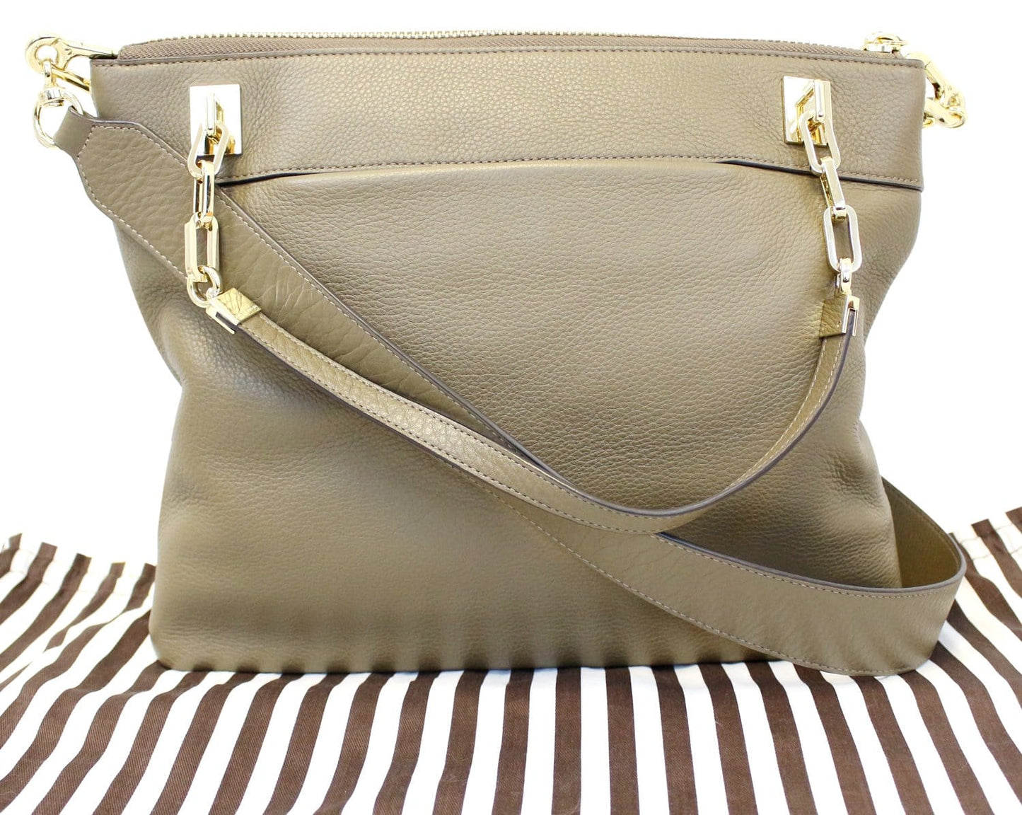 Henri Bendel Khaki Way Khaki Shoulder Handbag Leather Shoulder Bag