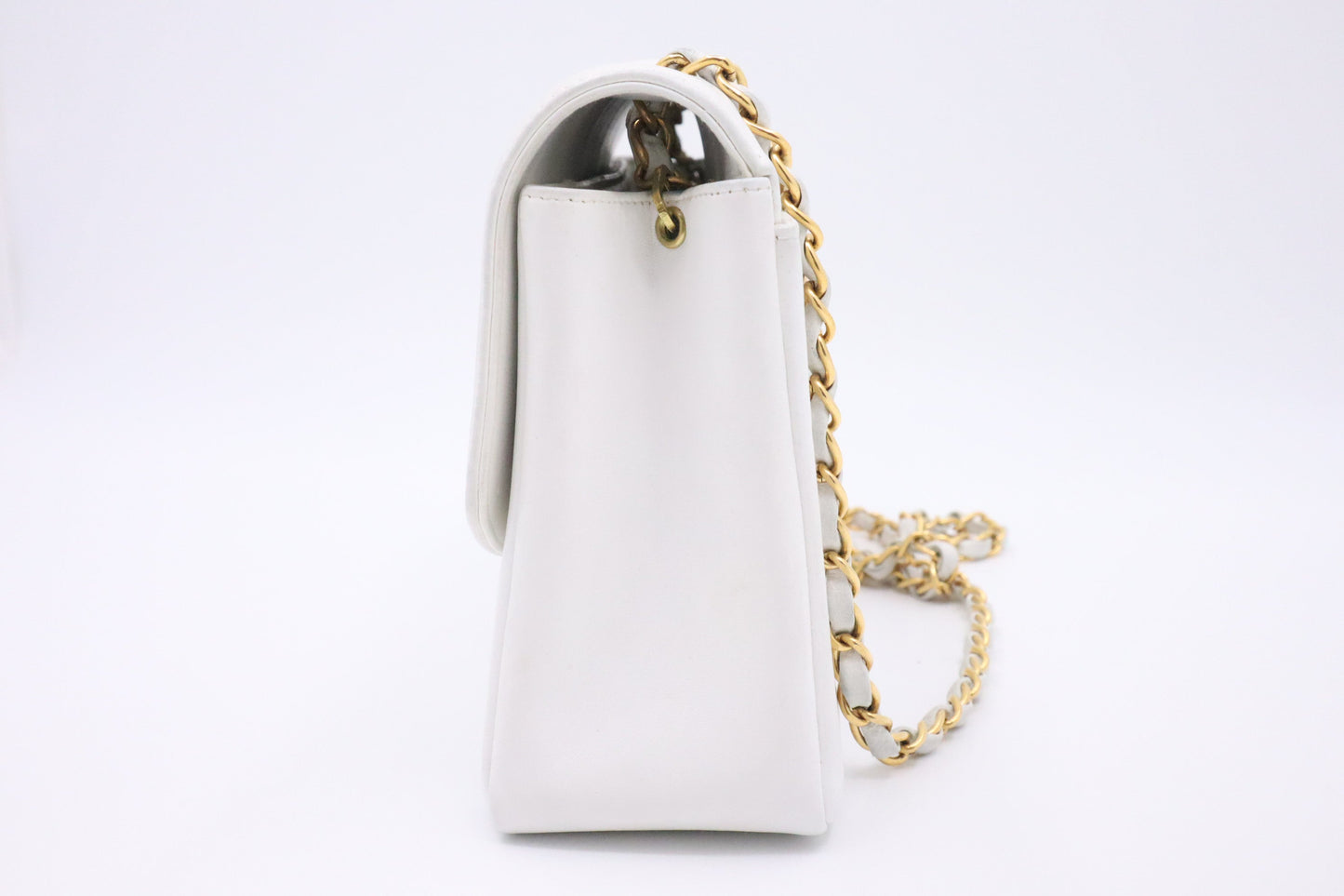 Chanel Diana White Leather Handbag