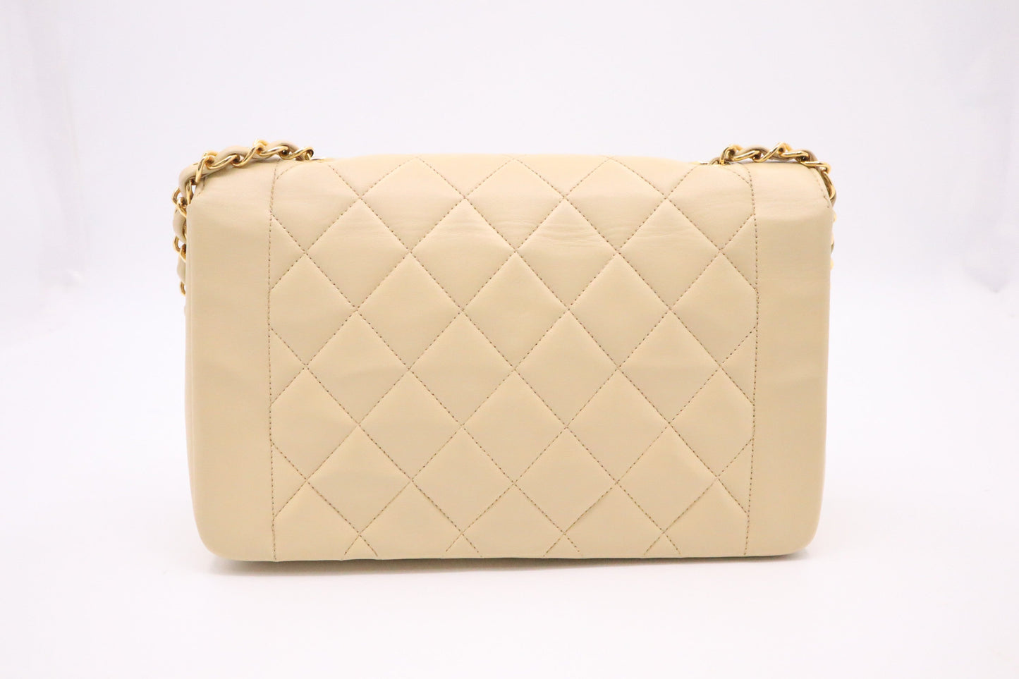 Chanel Diana Beige Leather Handbag