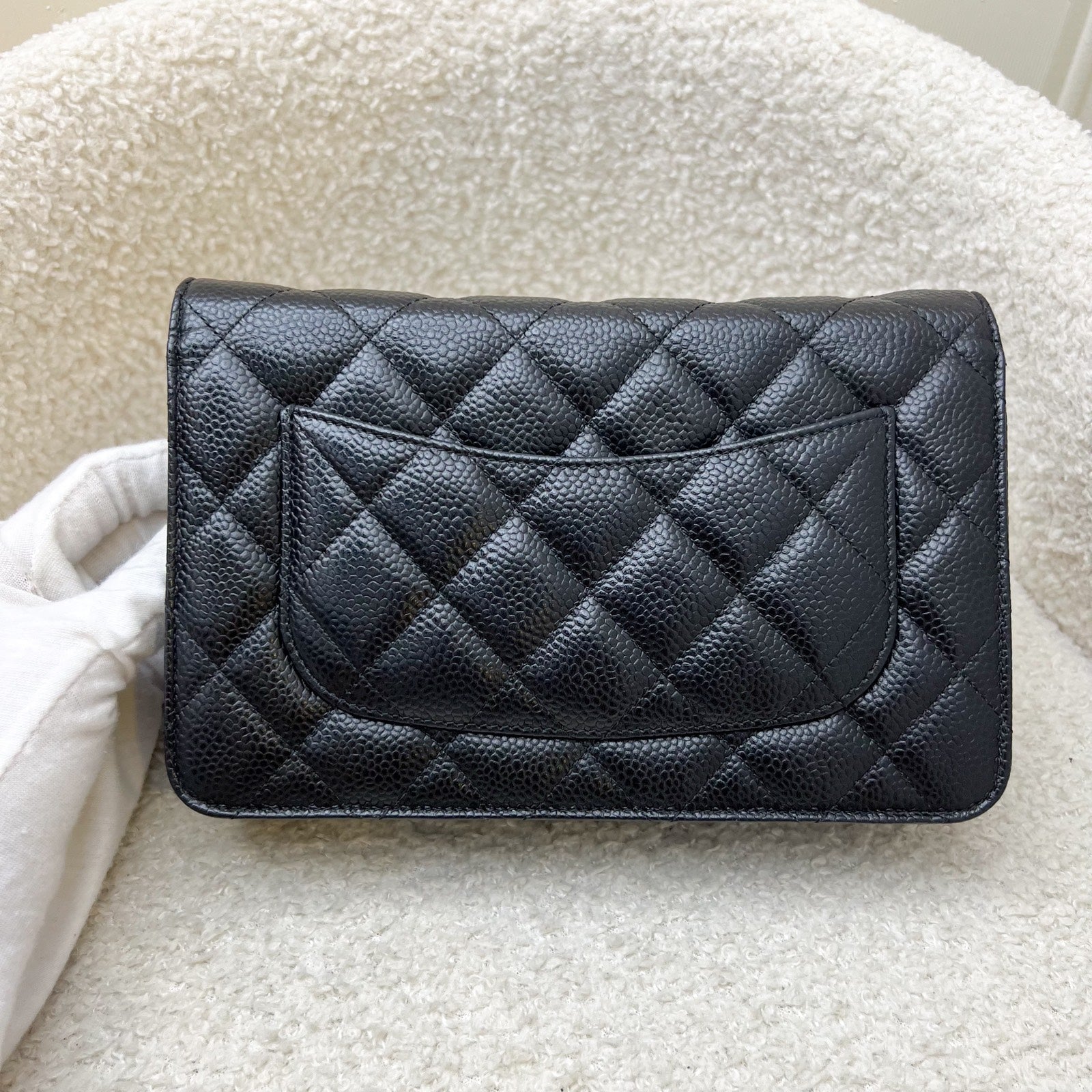 Chanel Classic Wallet on Chain WOC in Black Caviar and Ghw Handbag