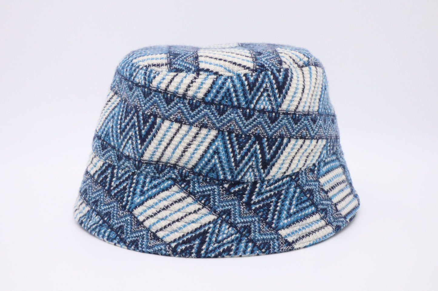 Prada Hat In Wool & Cashmere Handbag Blue Bucket Bucket Bag