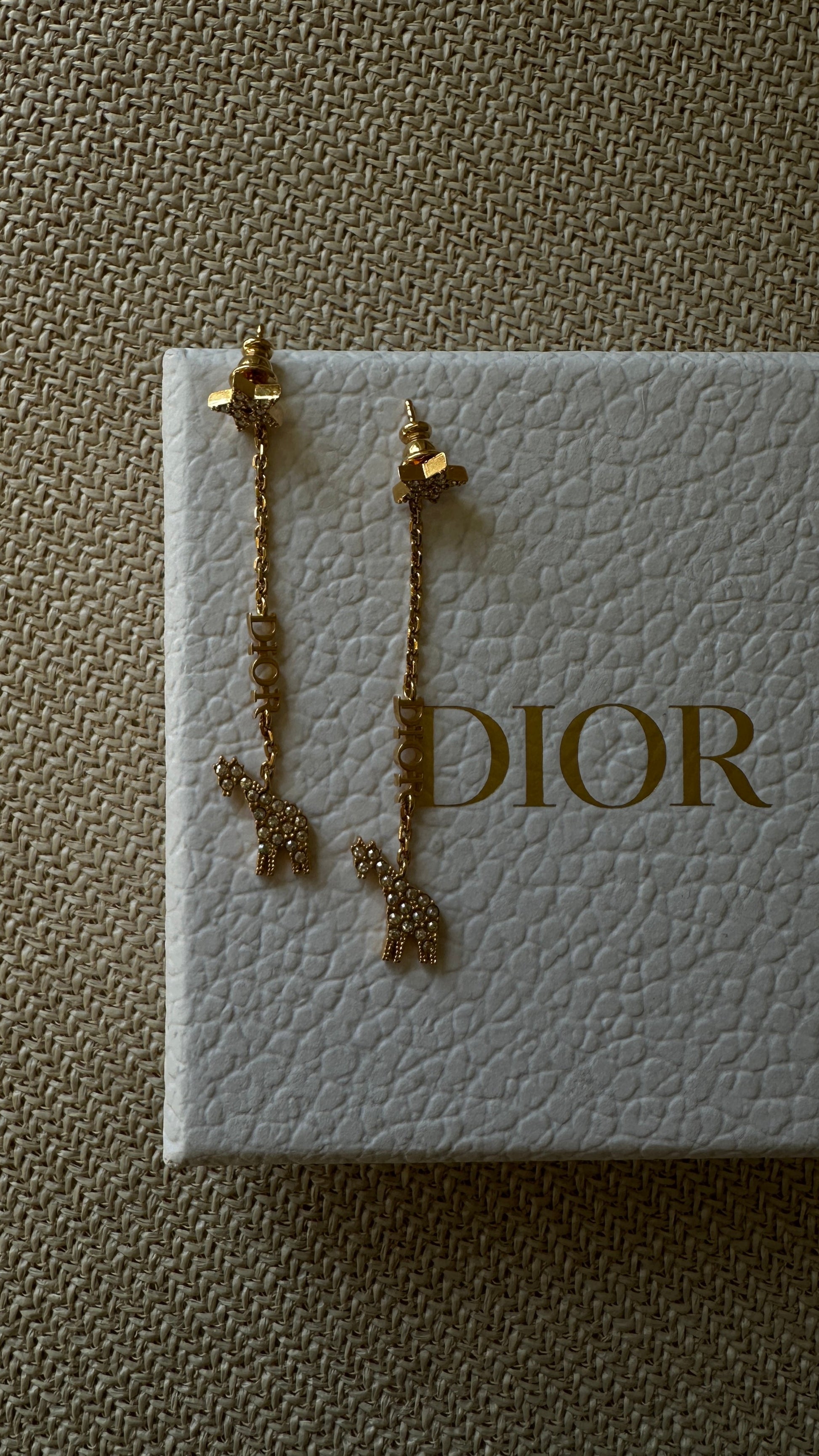 Dior Giraffe Earrings Gold Jewelry