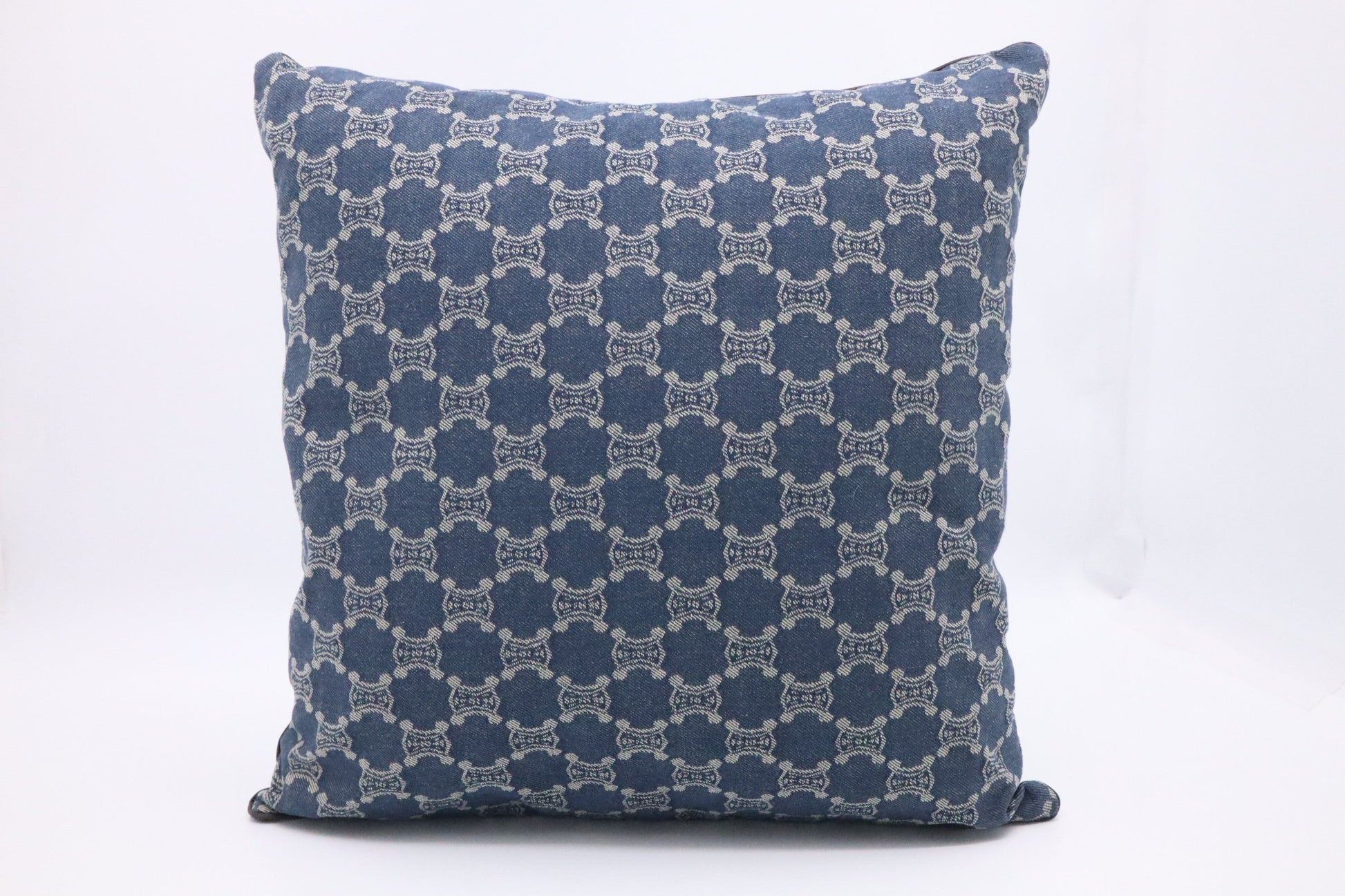Celine Square Pillow In Macadam Handbag Canvas Denim Travel Bag