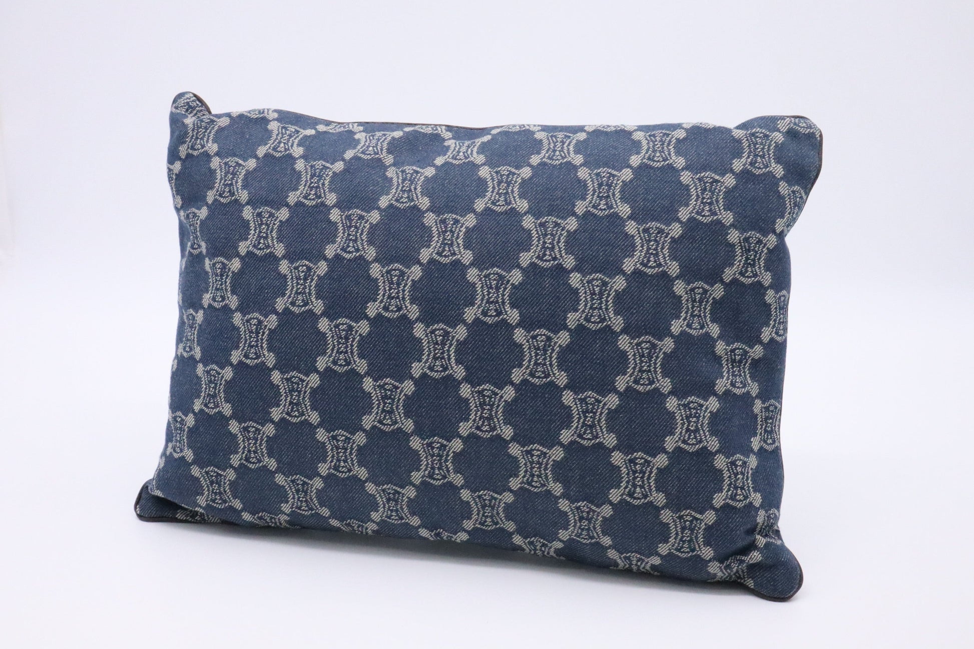 Celine Rectangle Pillow In Macadam Handbag Canvas Denim Travel Bag