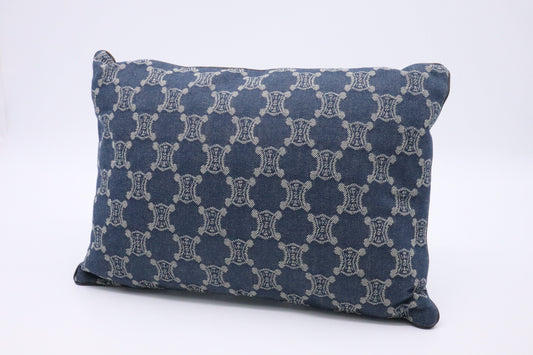Celine Rectangle Pillow In Macadam Handbag Canvas Denim Travel Bag