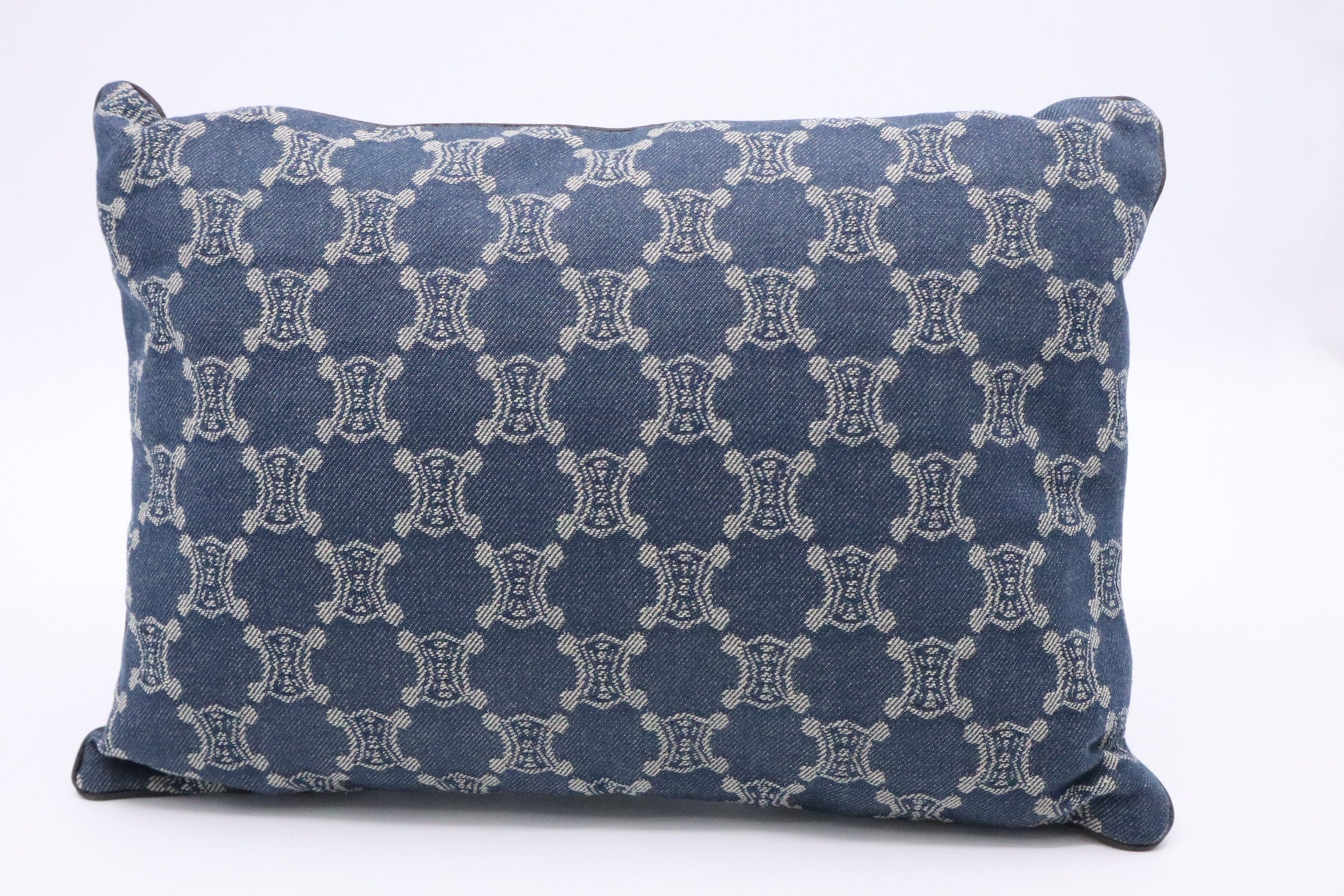 Celine Rectangle Pillow In Macadam Handbag Canvas Denim Travel Bag