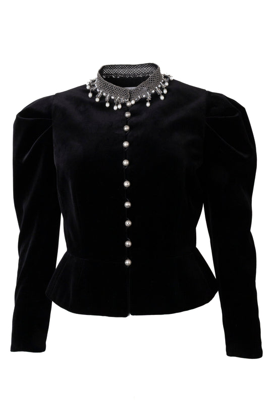 Dior Pearl Jacket Velvet Cruise Black Handbag