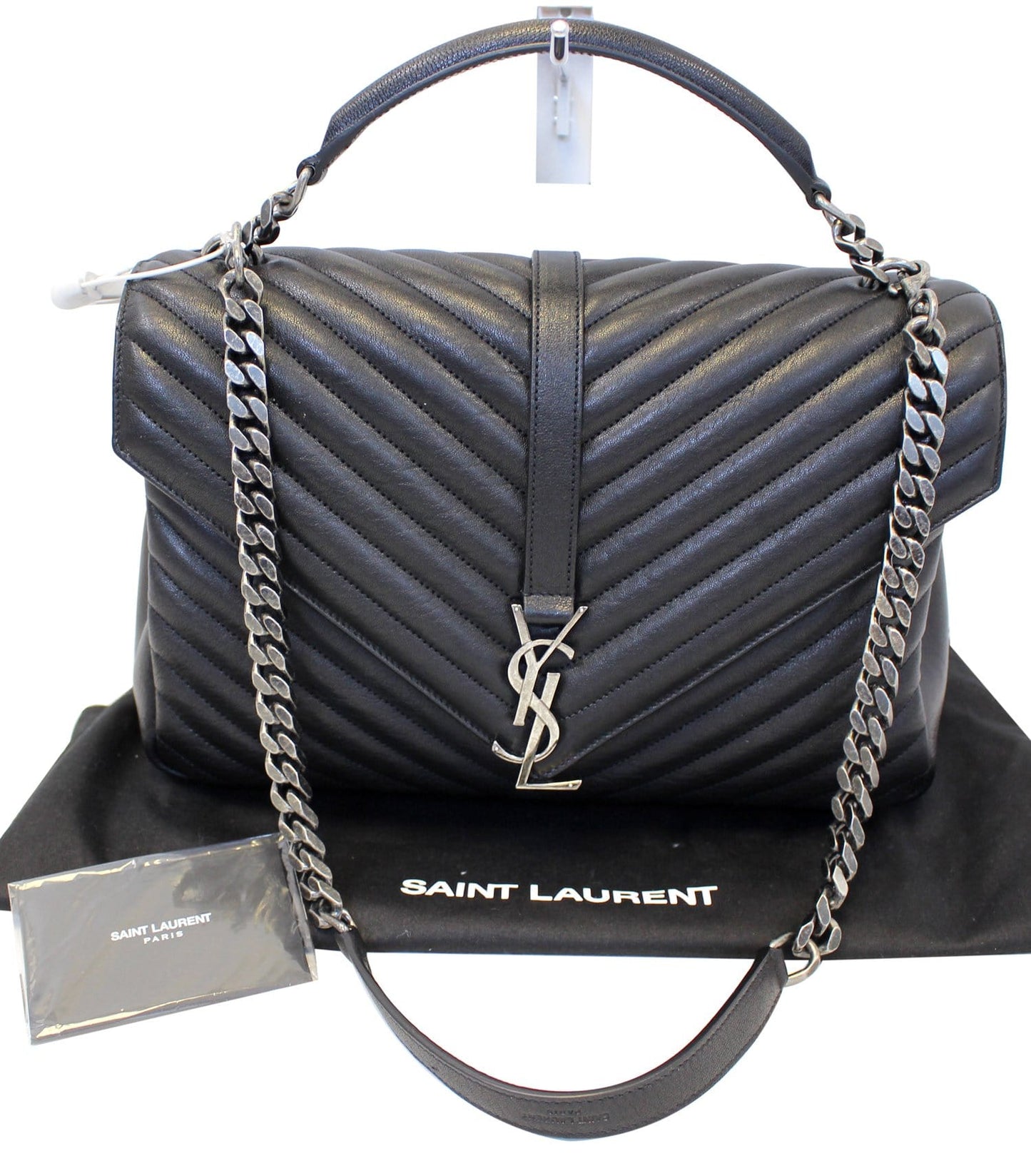 YSL Saint Laurent Yves Envelope Shoulder Bag Monogram Large Chain