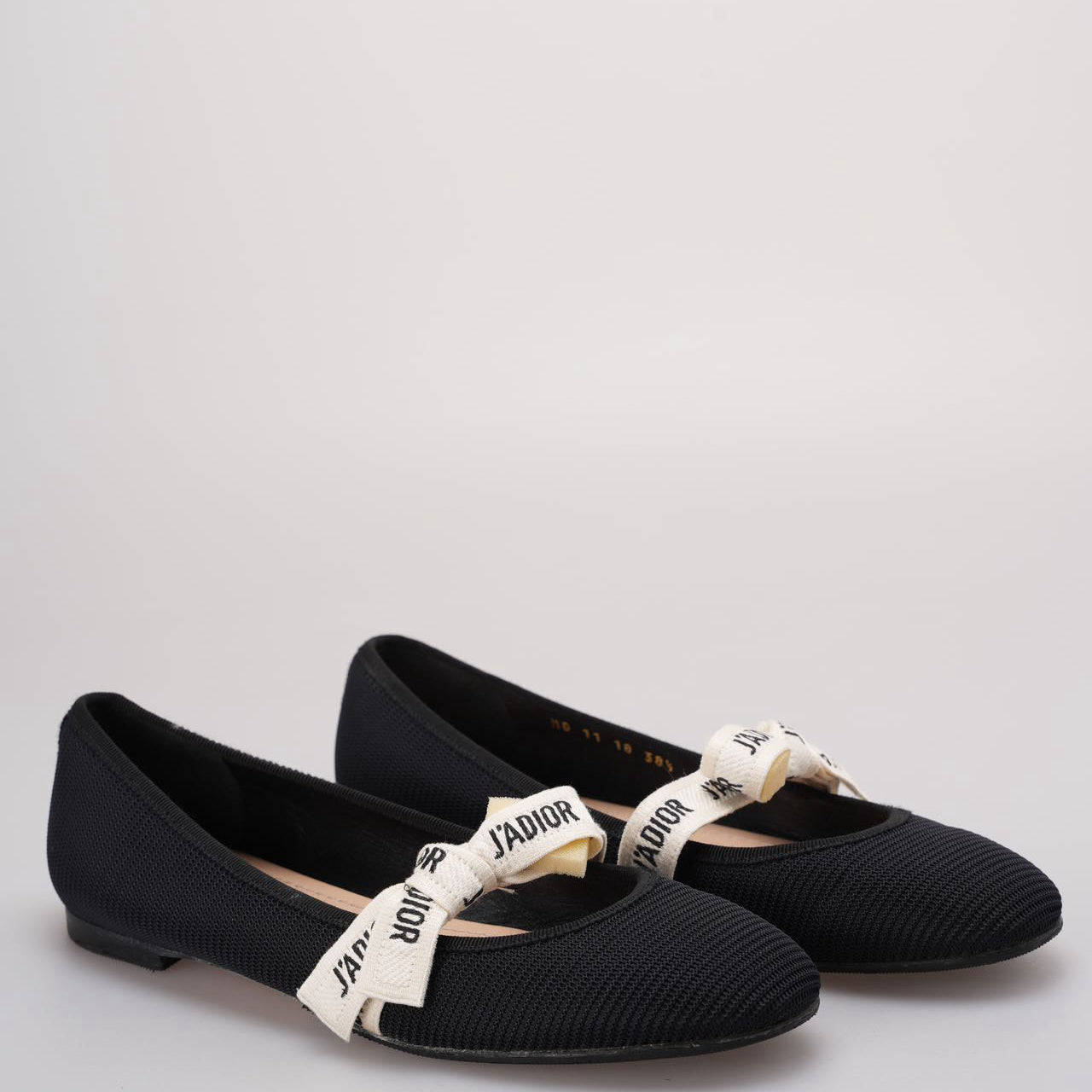 Dior Shoe Christian Mary Jane Ballet Flats with Bow Black Shoes