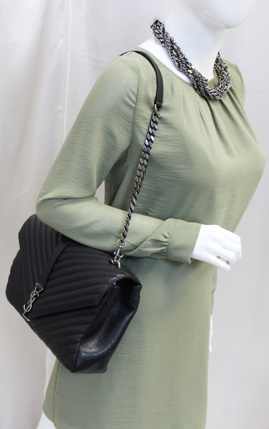 YSL Saint Laurent Yves Envelope Shoulder Bag Monogram Large Chain