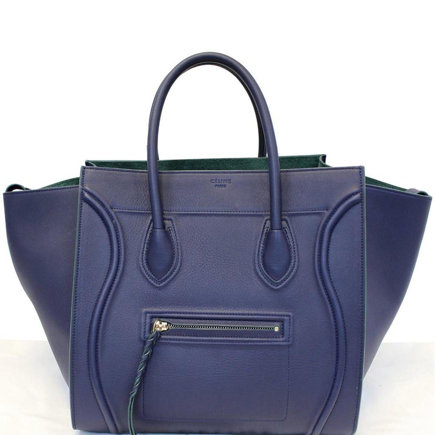 Phantom Luggage Navy Tote Bag Leather Blue
