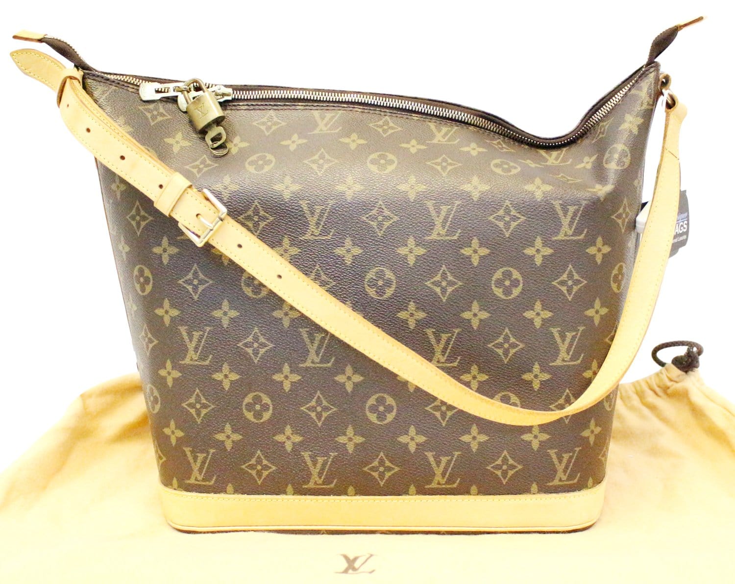 Louis Sharon Stone Amfar Three Shoulder Bag Canvas Monogram