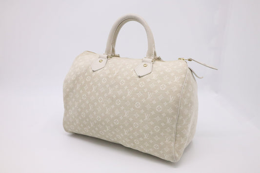 Louis Vuitton Speedy 30 Dune Minilin Canvas Handbag