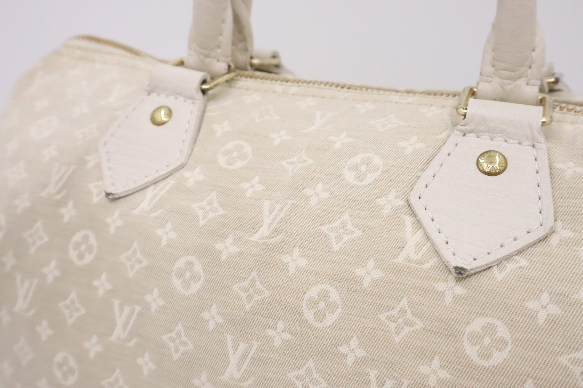 Louis Vuitton Speedy 30 Dune Minilin Canvas Handbag