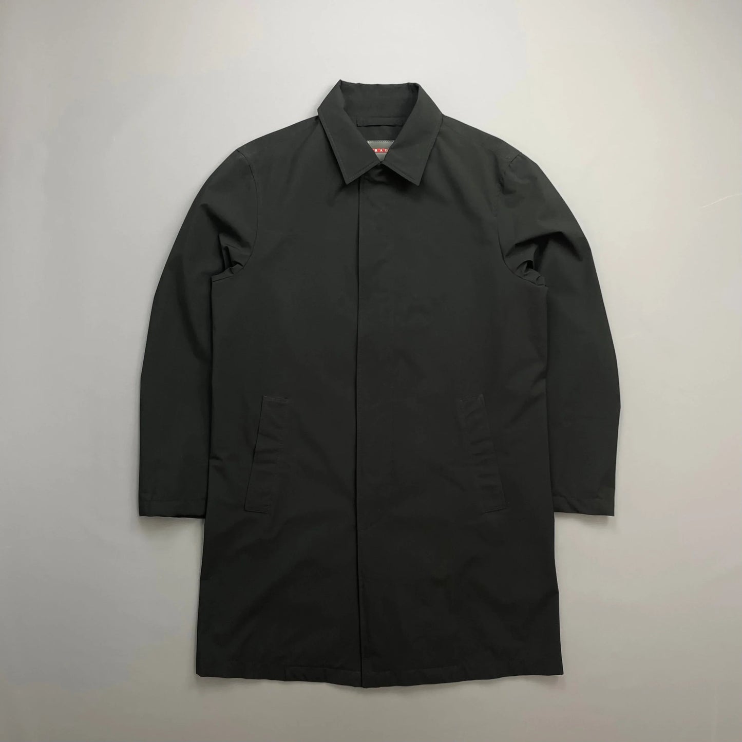 Prada Handbag Sport Waterproof Lightweight Trench Coat Black