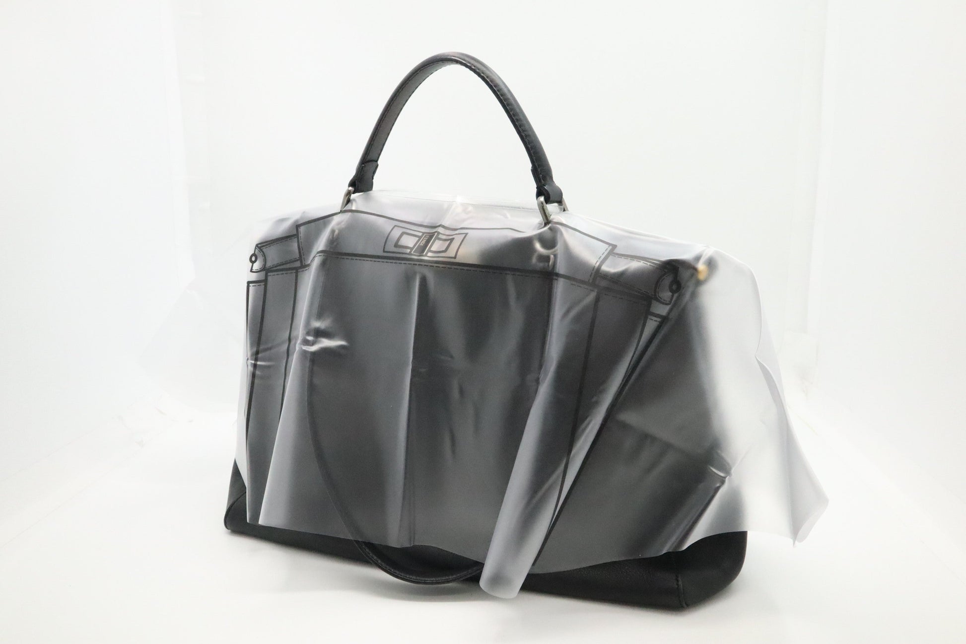 Fendi Peekaboo Tote In Leather Black Medium Tote Bag