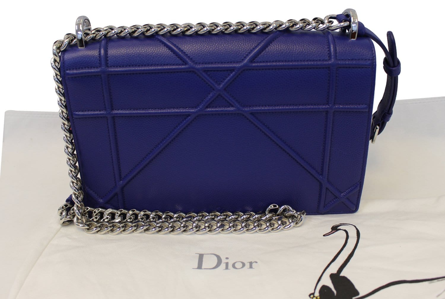 Dior Handbag Calfskin ama Bag Leather Blue Shoulder Bag