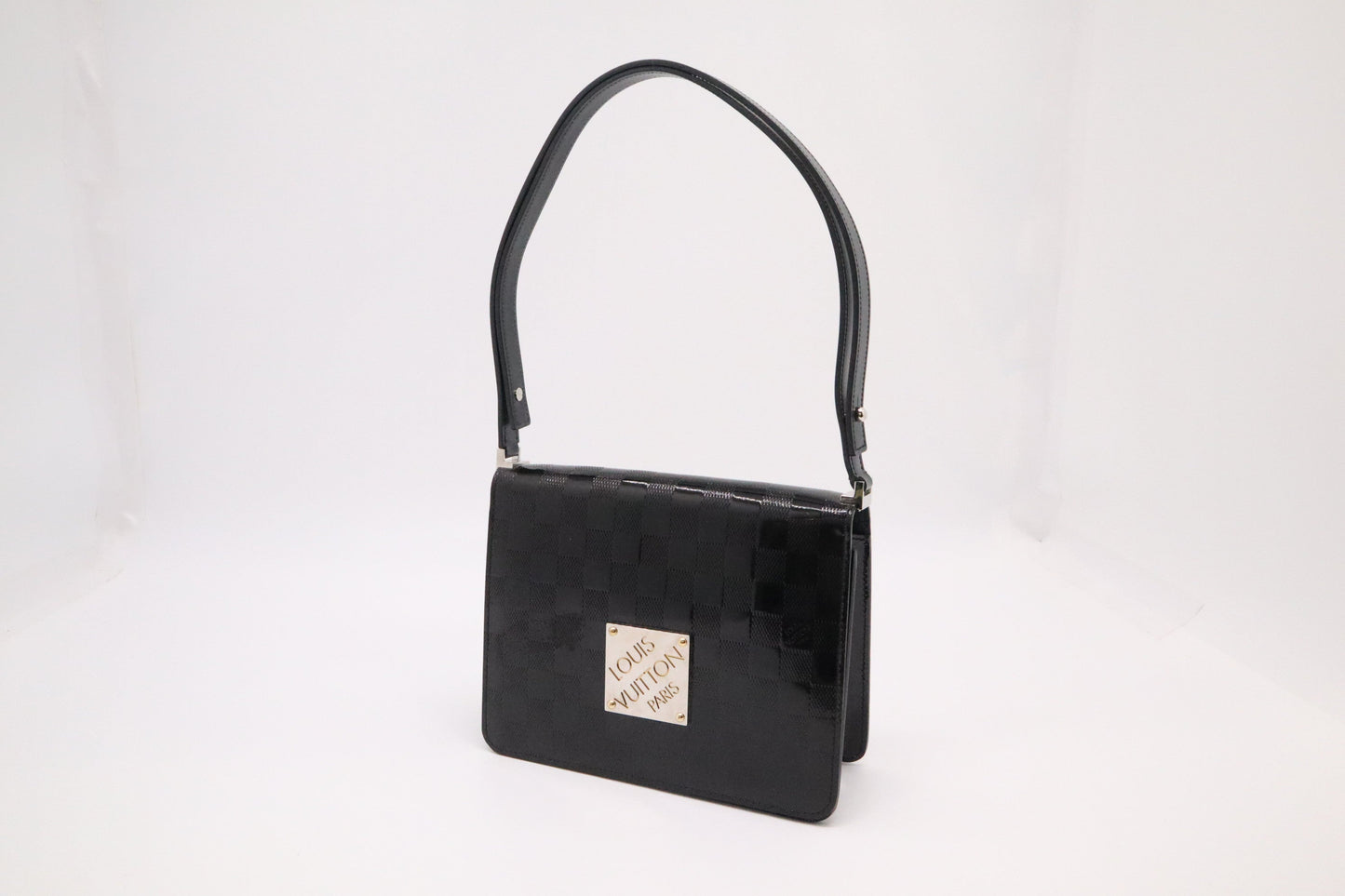 Louis Vuitton Cabaret Damier Vernis Leather Black Handbag