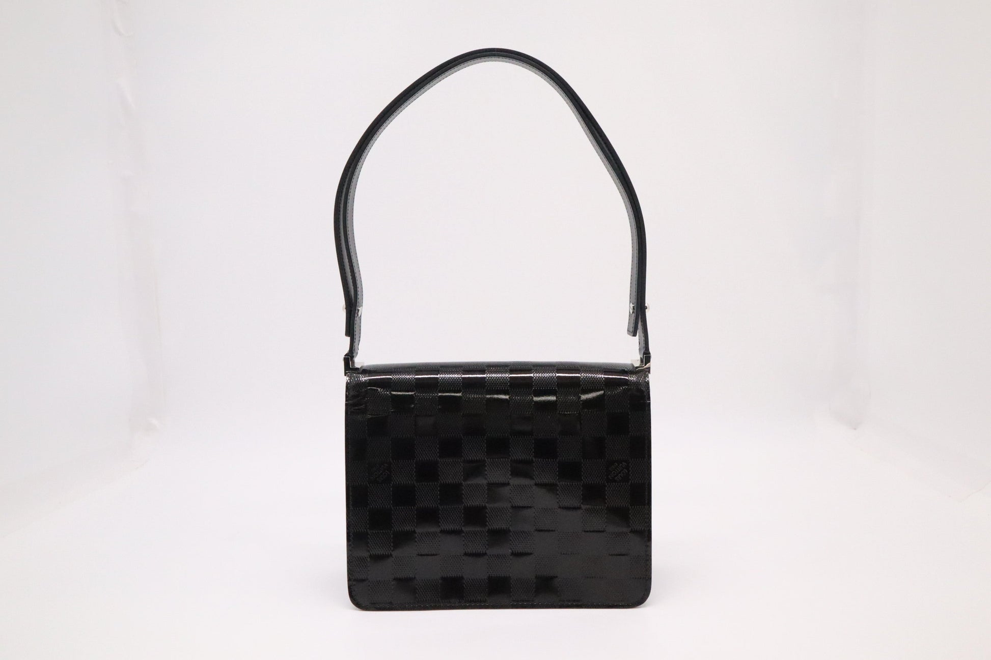 Louis Vuitton Cabaret Damier Vernis Leather Black Handbag