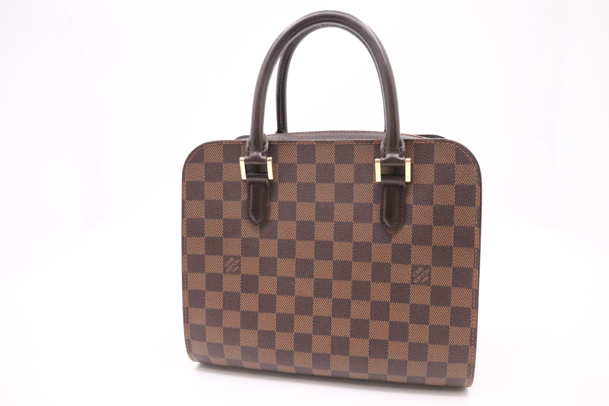 Louis Vuitton Triana Ebene Canvas Damier Handbag Ebene Canvas