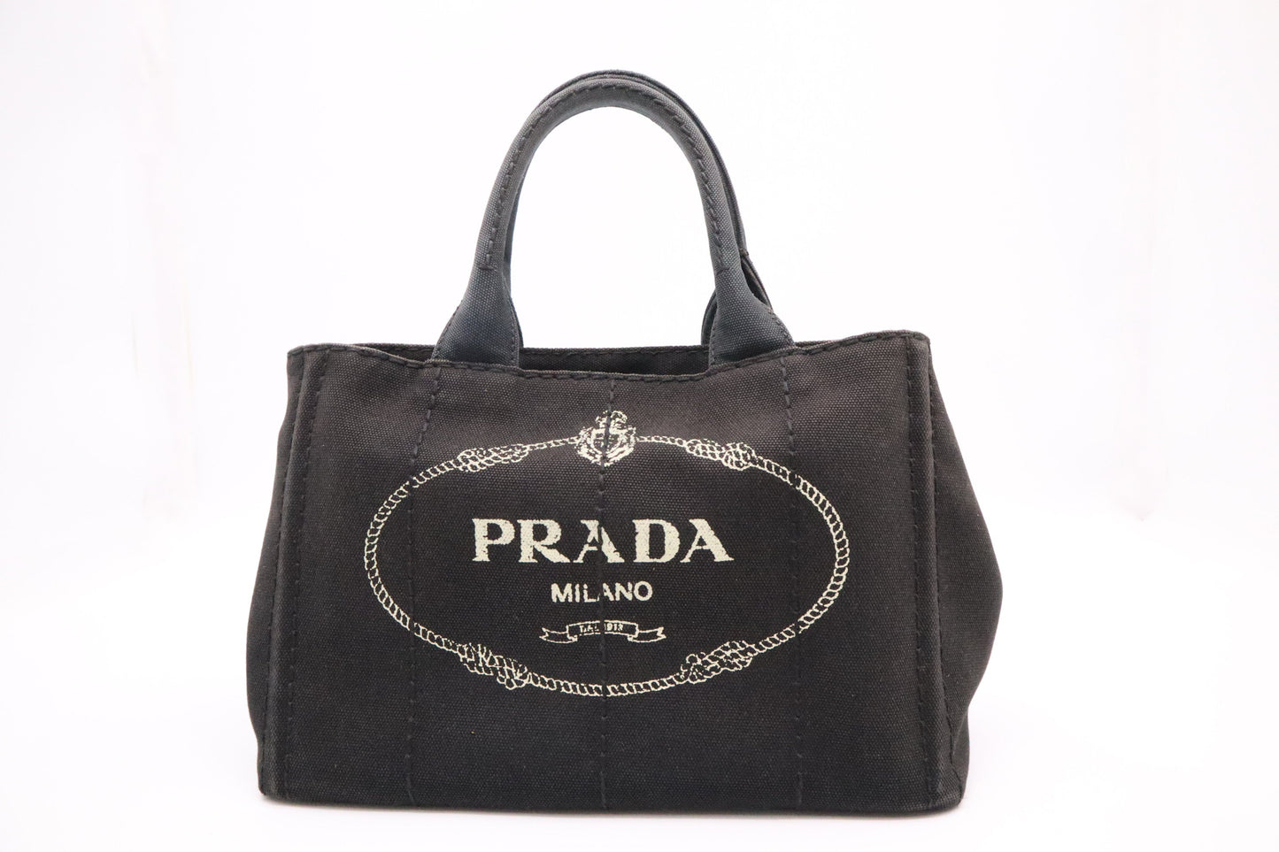 Prada Canapa In Handbag Canvas Black Travel Bag