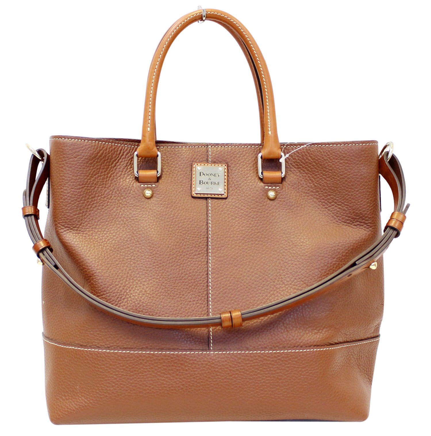 Dooney And Bourke Top Handle Shoulder Bag Leather Brown
