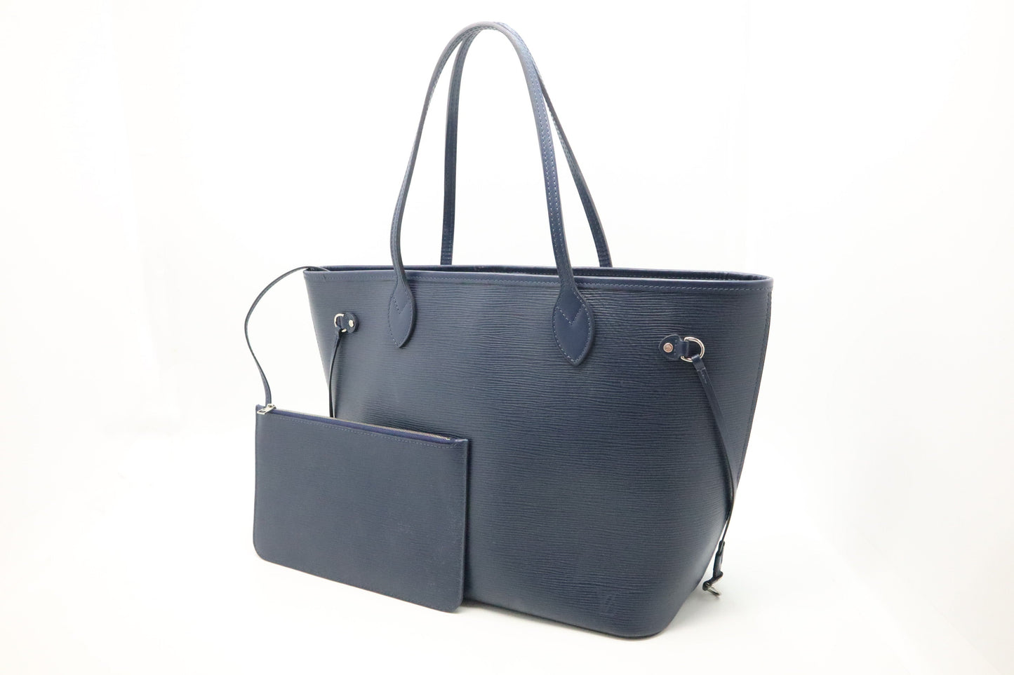 Louis Vuitton Neverfull MM Navy Epi Leather Blue Tote Bag Epi Leather