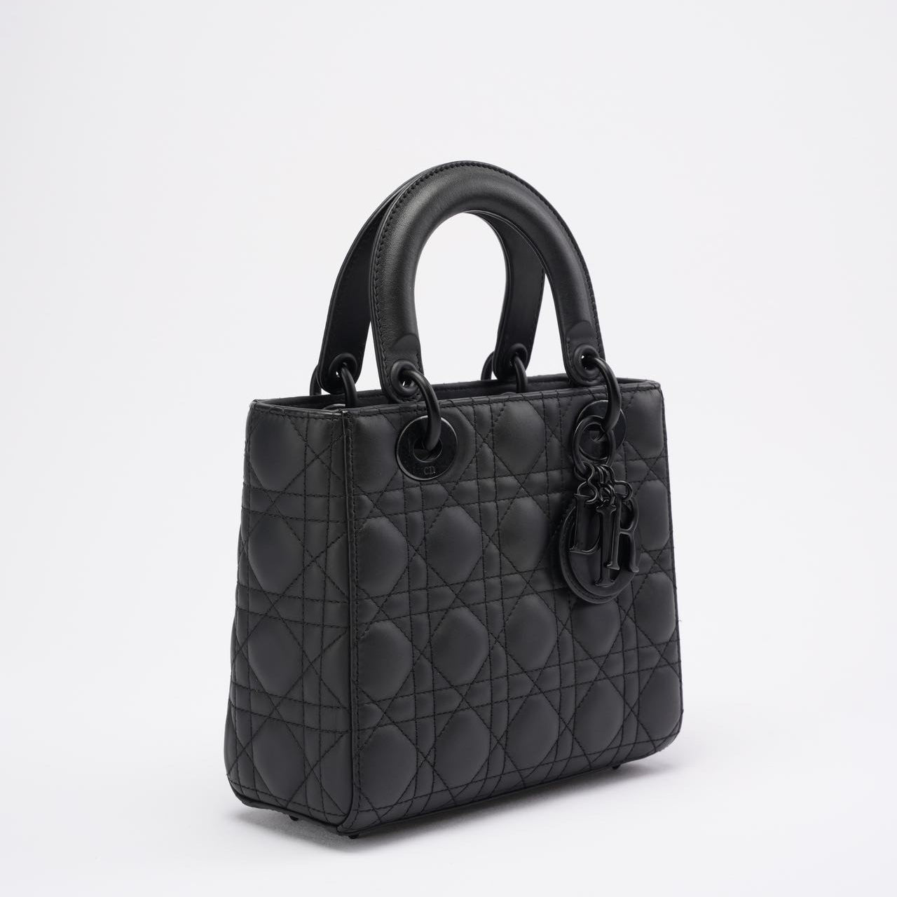 Dior Handbag Christian Matte Lady Bag 3 Black Small