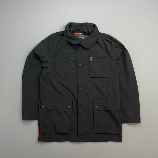 Prada Handbag Sport Concealed Hood Field Jacket Black