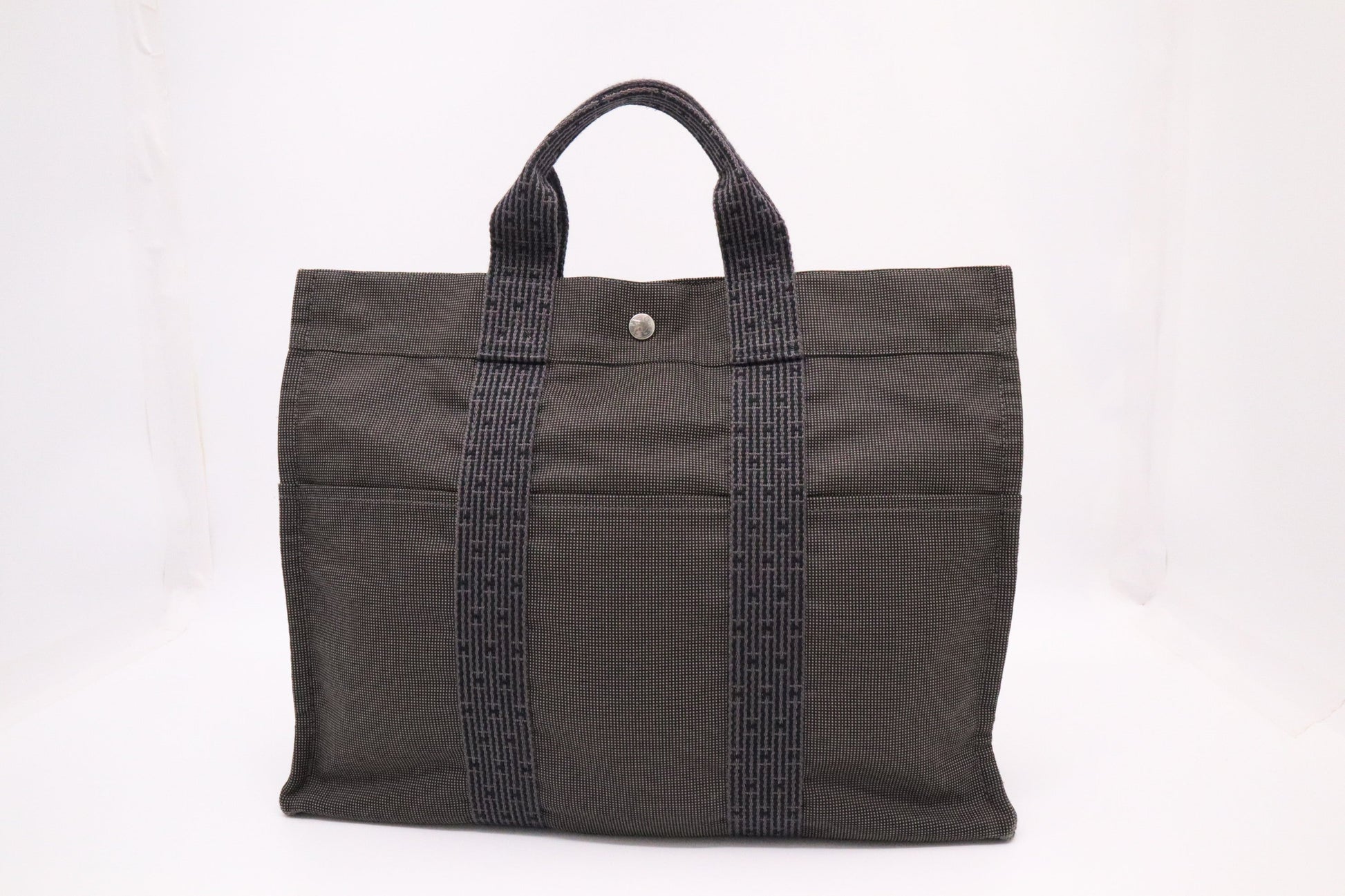 Hermes Fourre Tout Mm In Gray Herline Handbag Canvas Travel Bag