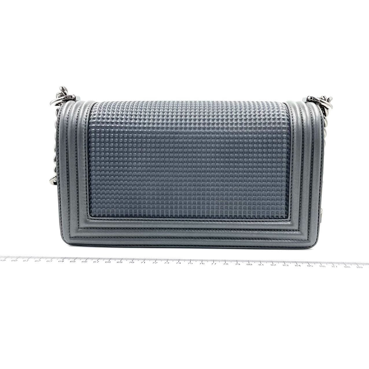 Chanel Dark Boy Cruise Collection Silver Grey Shoulder Bag