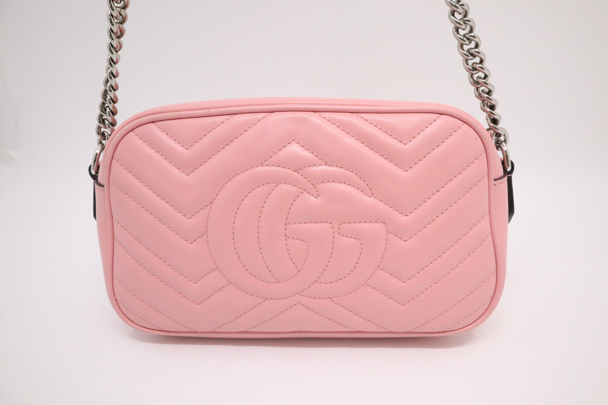 Gucci Marmont Shoulder Bag In Leather Pink